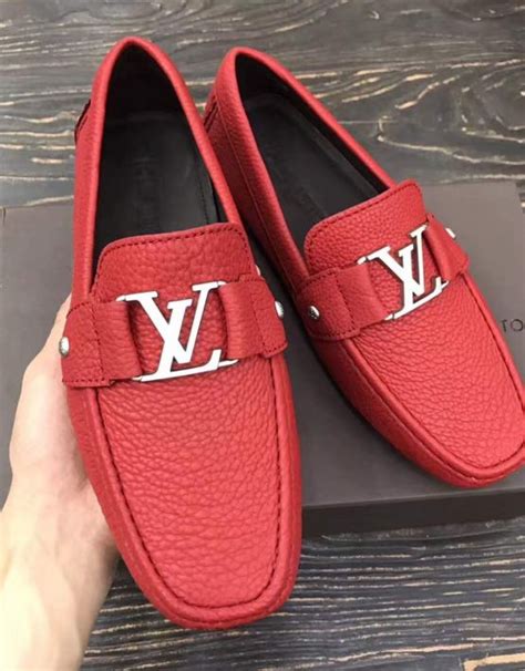 louis vuitton red loafers